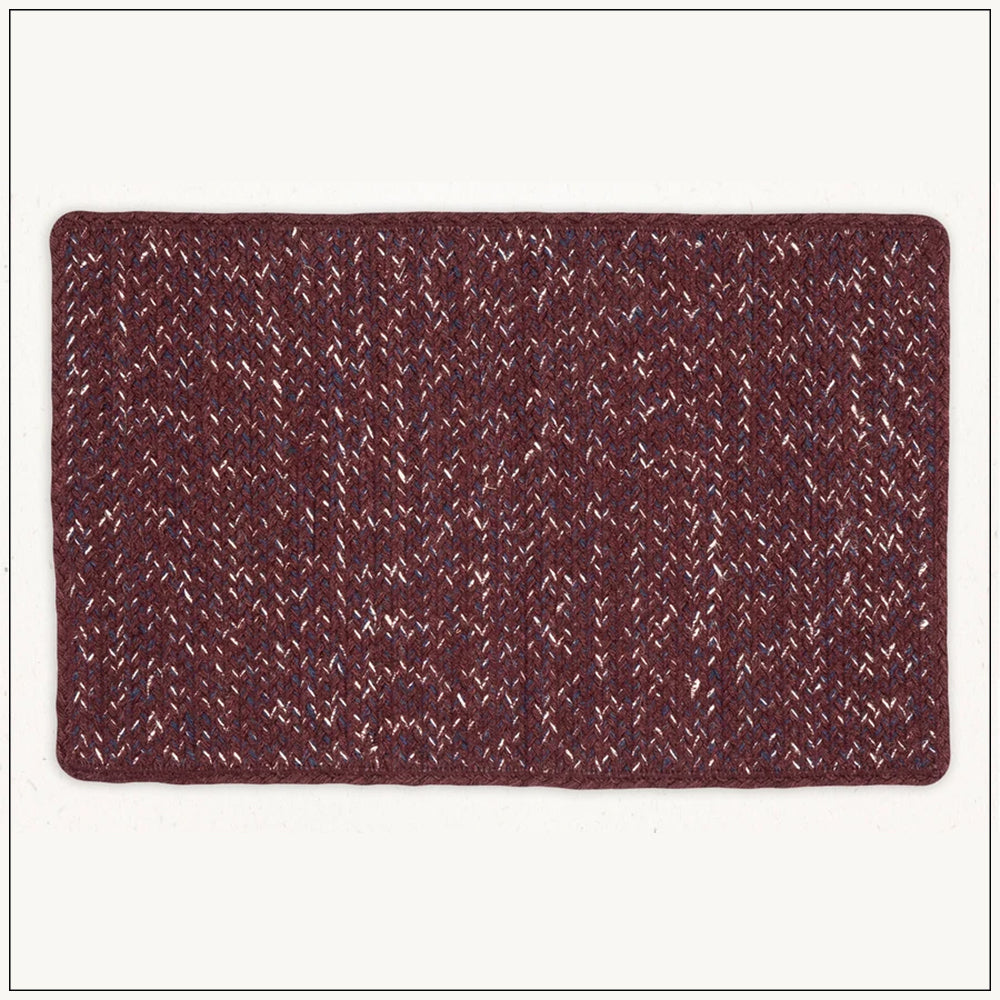 Burgundy - Jute Doormat
