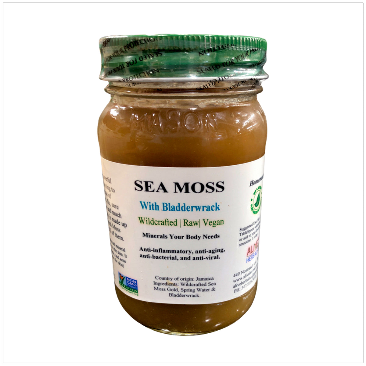 Sea moss with bladderwrack Alive Herbals USA