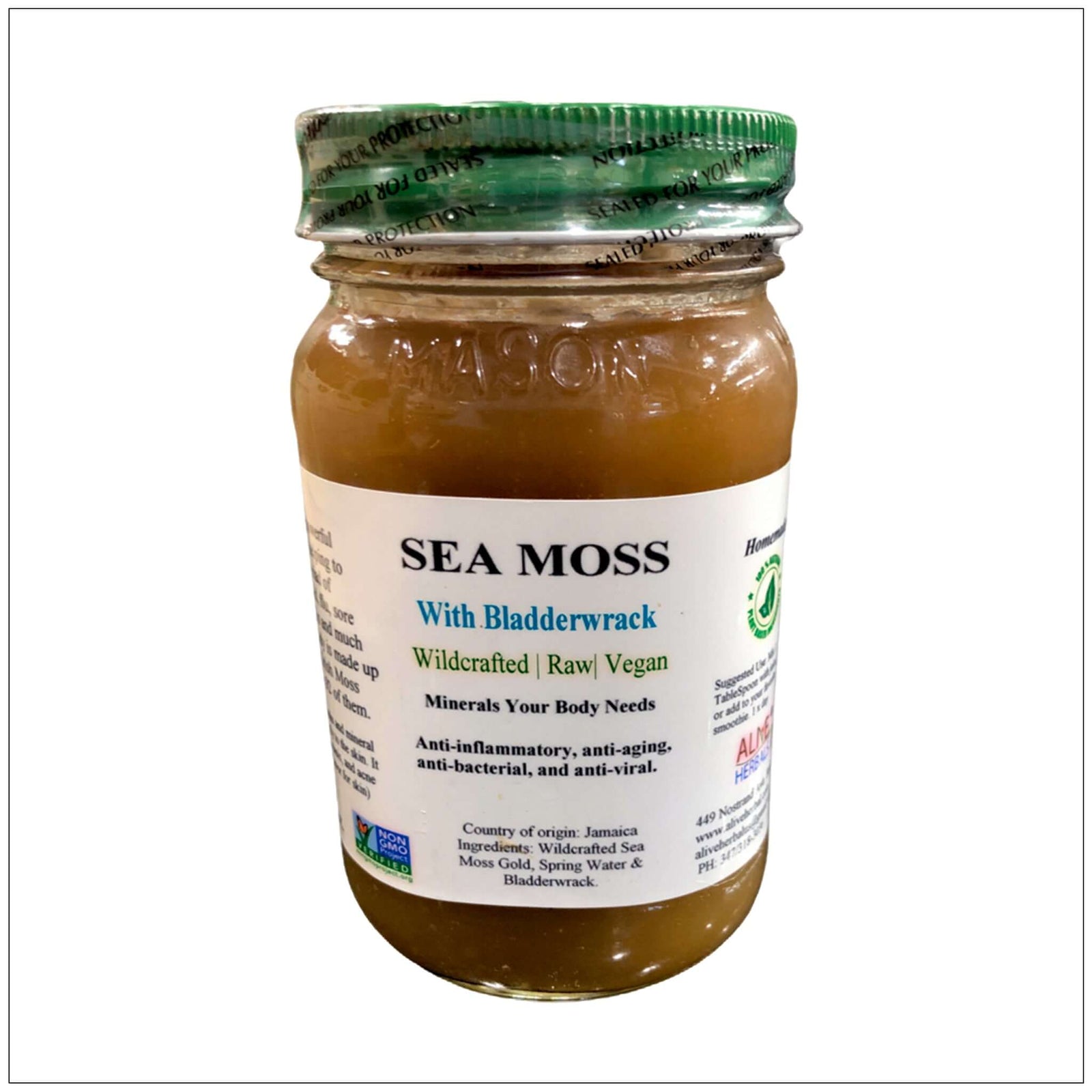 Sea moss with bladderwrack Alive Herbals USA