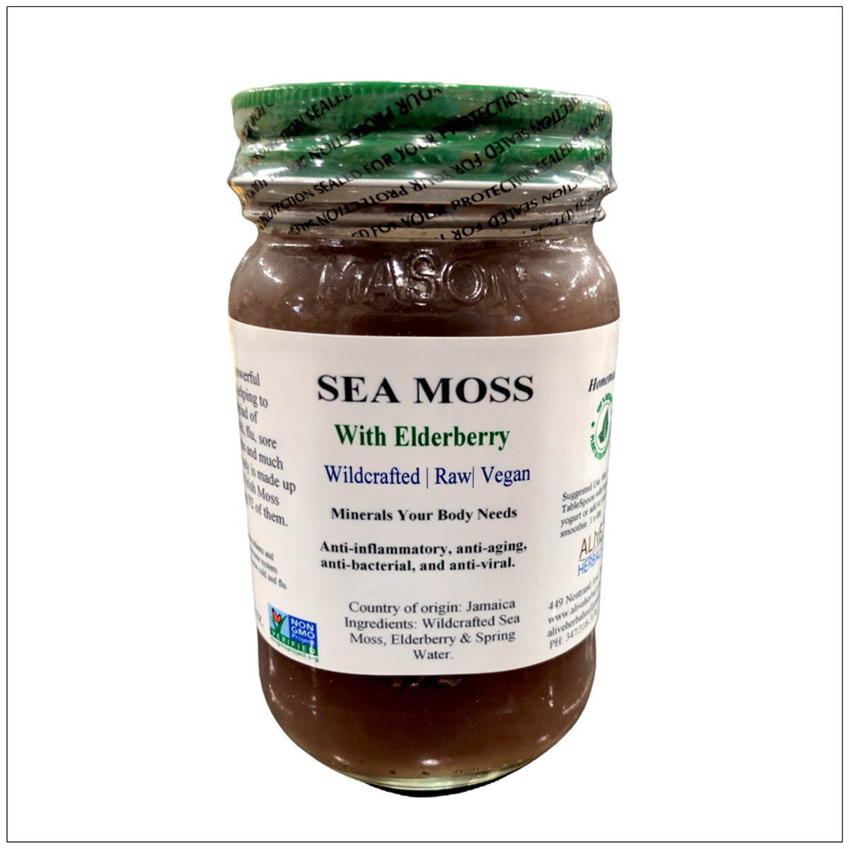 Sea moss with elderberry, Alive Herbals USA
