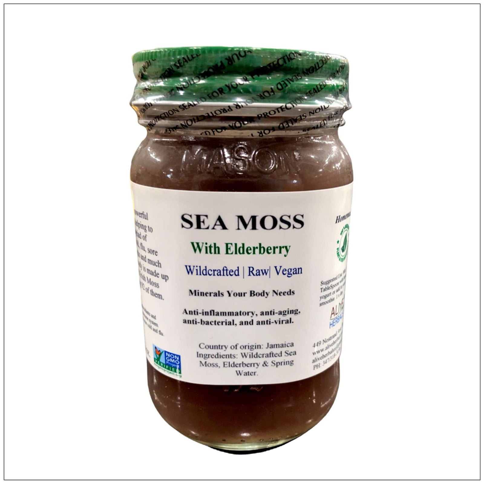 Sea moss with elderberry, Alive Herbals USA
