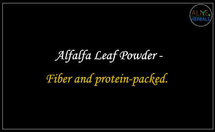 Alfalfa Leaf Powder - Buy from the natural herb store