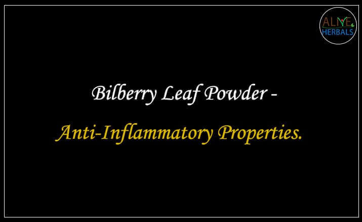 Bilberry Leaf Powder - Buy from the natural health food store
