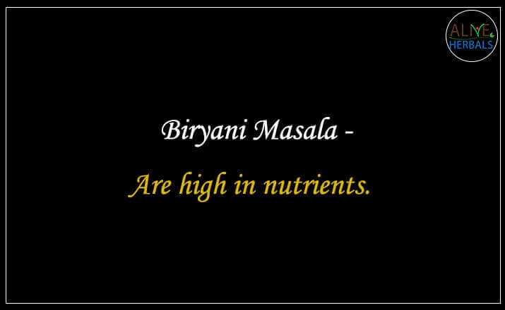 Biryani Masala - Buy at the Best Spice Store NYC - Alive Herbals.