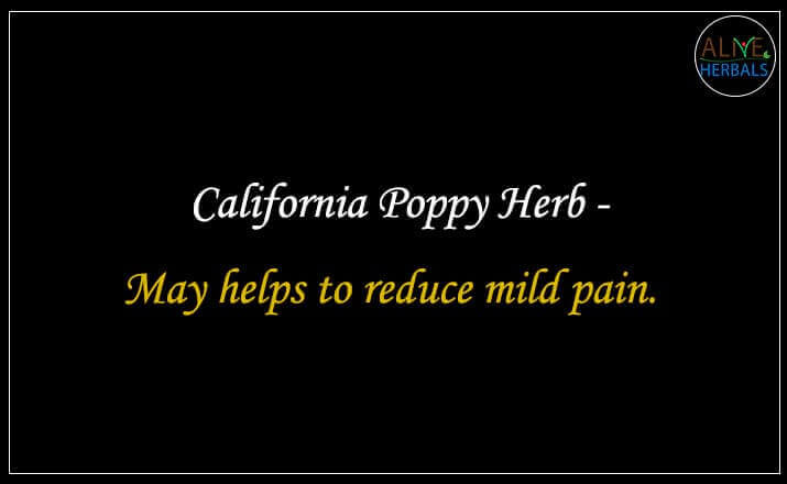 California Poppy Herb - Buy from the online herbal store