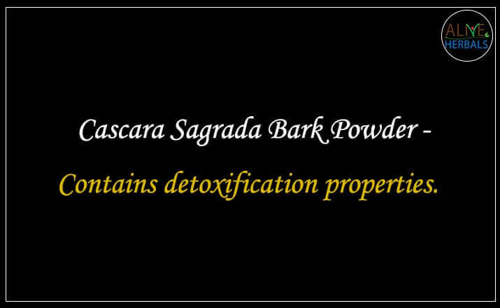 Cascara Sagrada Bark Powder - Buy from the online herbal store