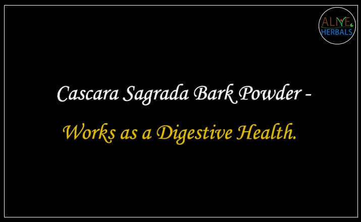 Cascara Sagrada Bark Powder - Buy from the natural health food store