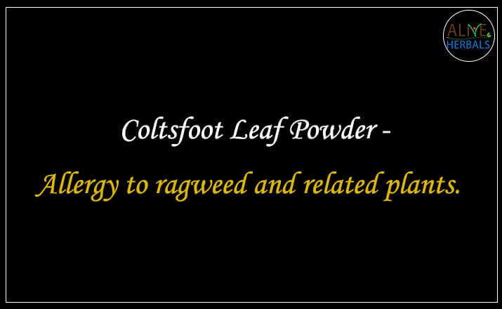 Coltsfoot Leaf Powder - Buy from the online herbal store