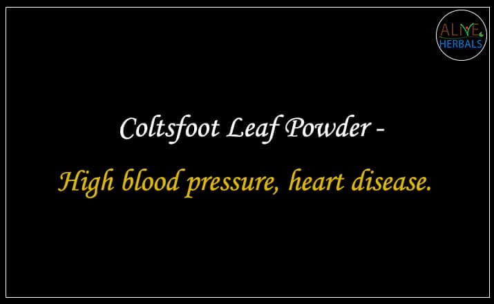 Coltsfoot Leaf Powder - Buy from the natural health food store