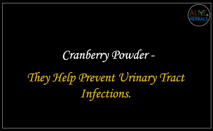 Cranberry Powder - Buy at the Herbal Store Online at Brooklyn, NY, USA - Alive Herbals.
