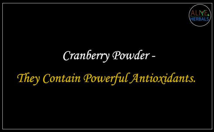 Cranberry Powder - Buy at the Natural Herbal Store at Brooklyn, NY, USA - Alive Herbals.