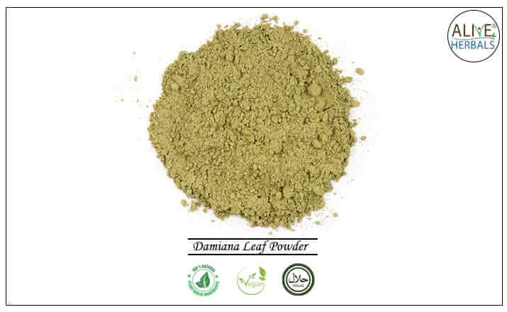 Damiana Leaf Powder - Buy at the Online Herbs Store at Brooklyn, NY, USA - Alive Herbals.