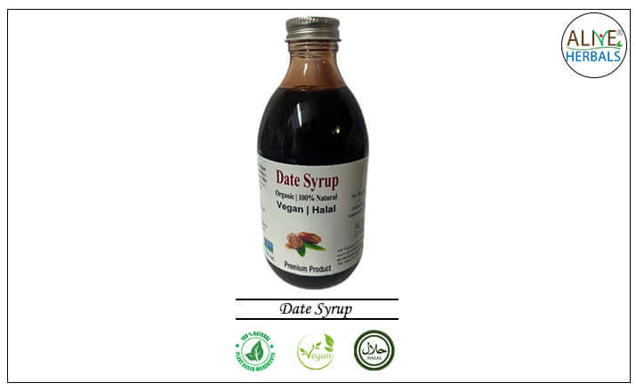 Buy premium organic date syrup, vegan and halal, from Aliye Herbals. Perfect natural sweetener for your recipes.