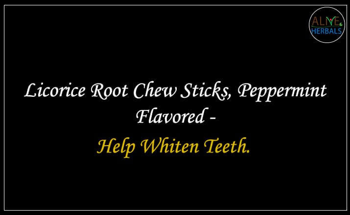 Licorice Root Chew Sticks, Peppermint Flavored - Buy from the online herbal store