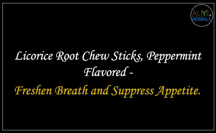 Licorice Root Chew Sticks, Peppermint Flavored - Buy from the natural health food store