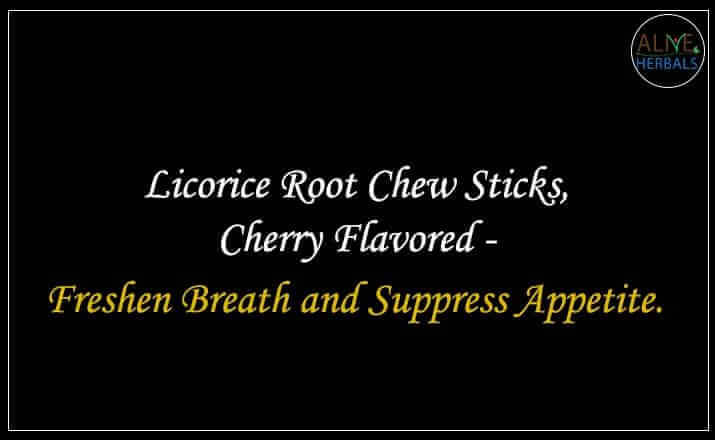 Licorice Root Chew Sticks, Cherry Flavored - Buy from the natural health food store