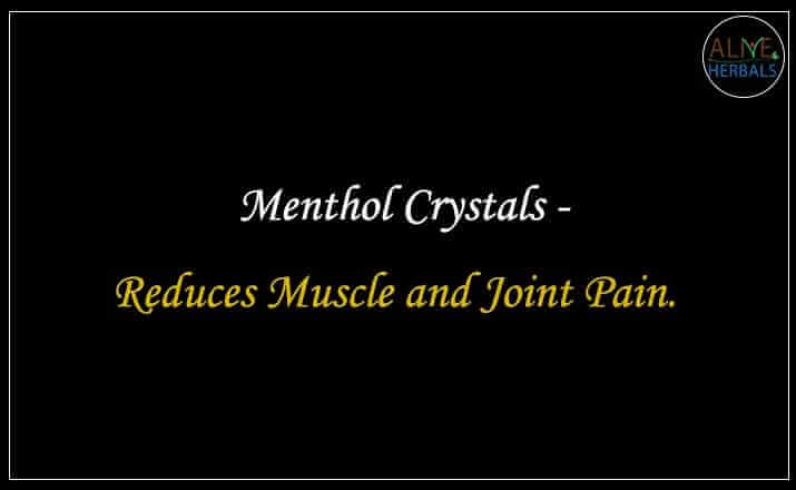 Menthol Crystals - Buy from the natural health food store