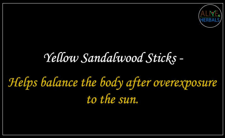 Yellow Sandalwood Sticks - Buy from the online herbal store