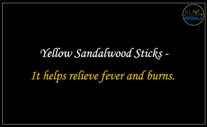 Yellow Sandalwood Sticks - Buy from the natural herb store