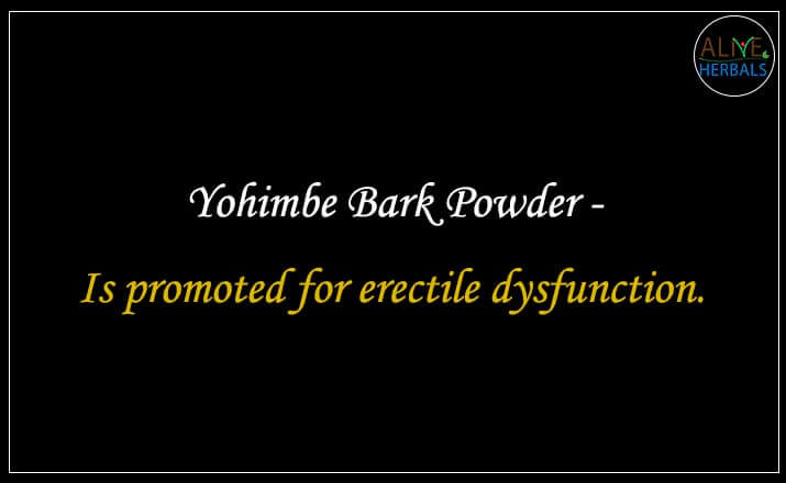 Yohimbe Bark Powder - Buy from the online herbal store