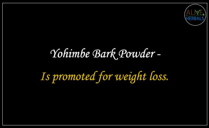 Yohimbe Bark Powder - Buy from the natural health food store