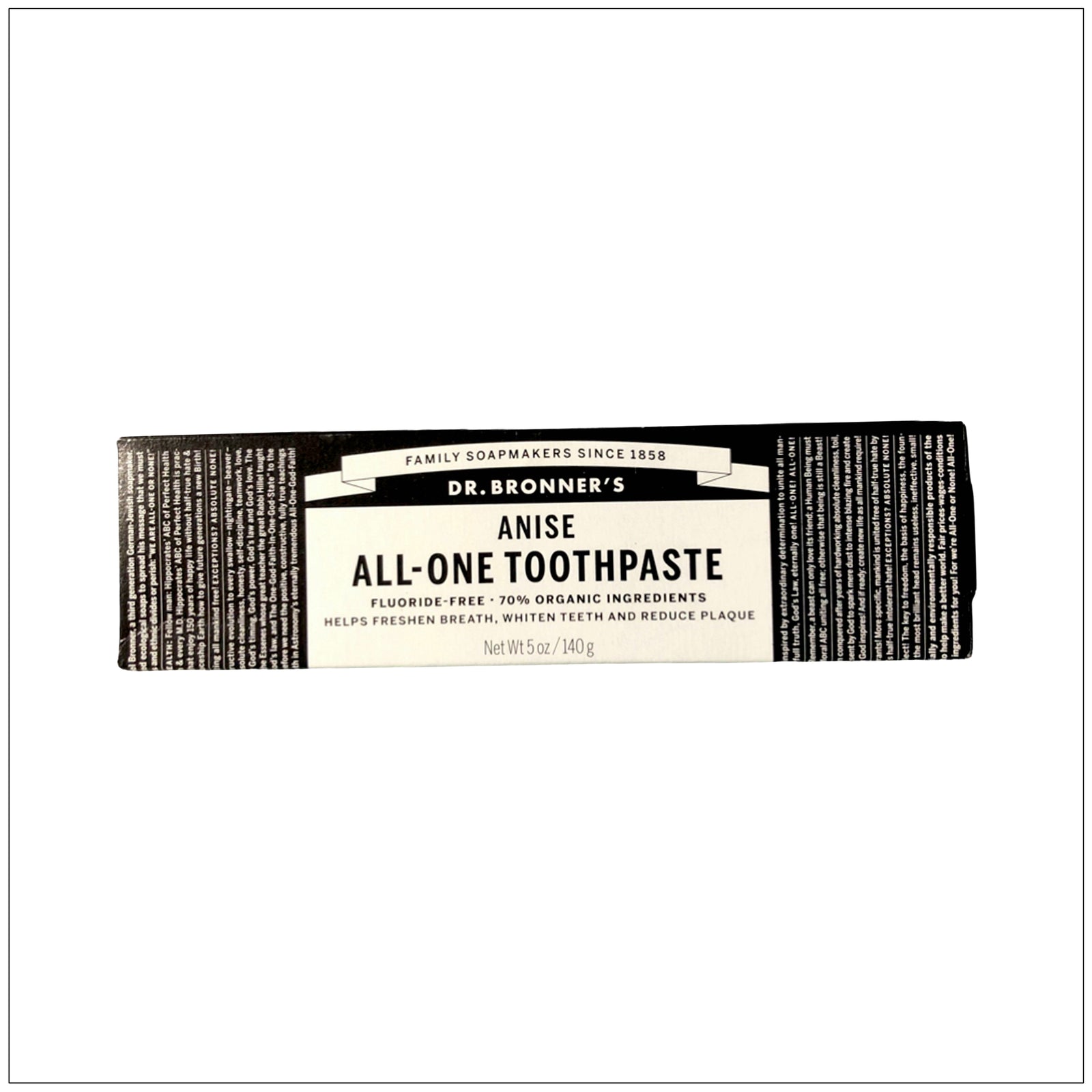 Natural Anise All-One Toothpaste with organic ingredients for fresh breath and complete oral care.