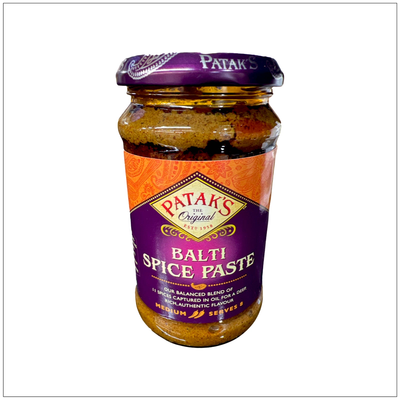 Bold and flavorful Balti Spice Paste Medium made with authentic spices for rich, medium-heat curry dishes.