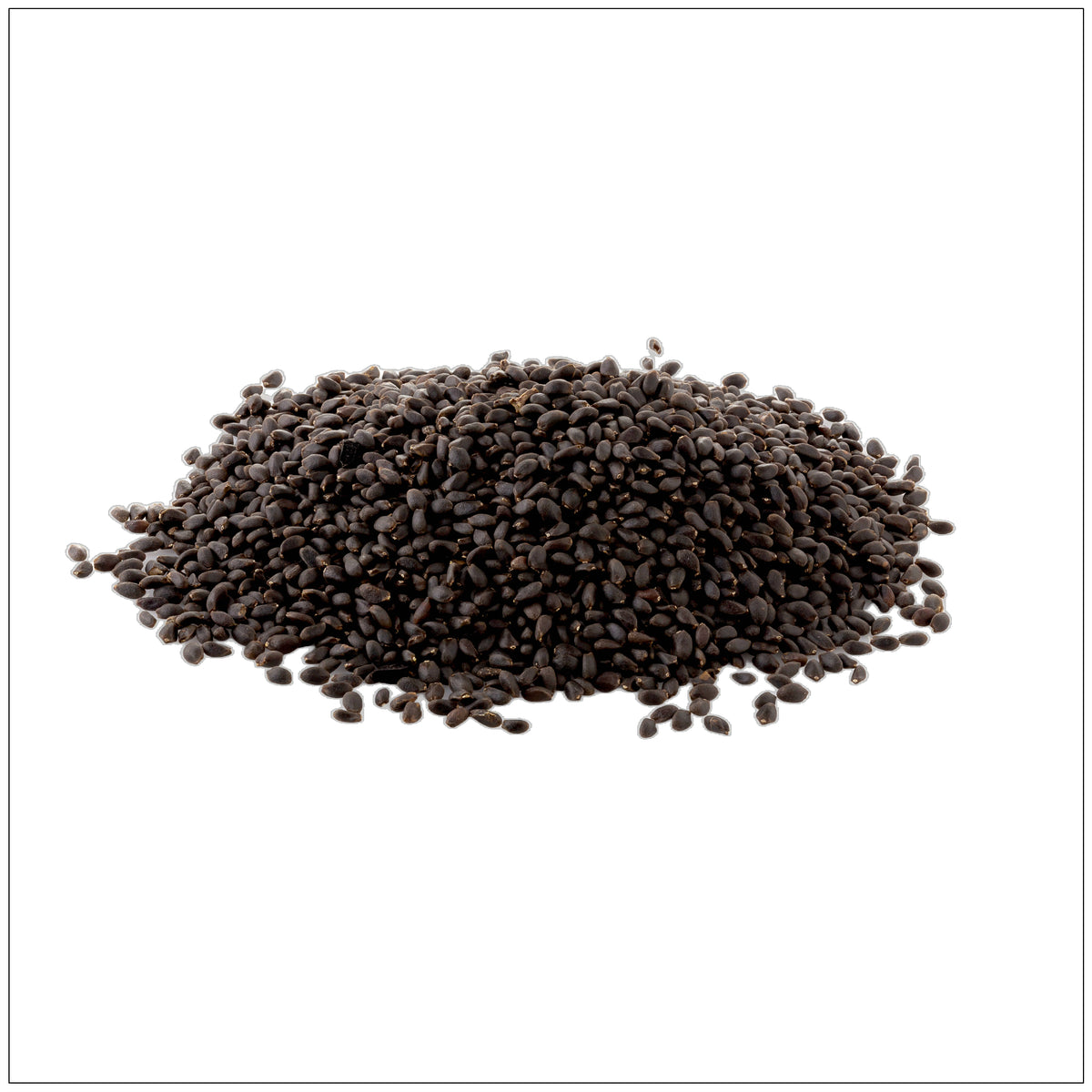 Basil seeds in a wooden bowl with spoon—nutrient-rich superfood for smoothies and drinks