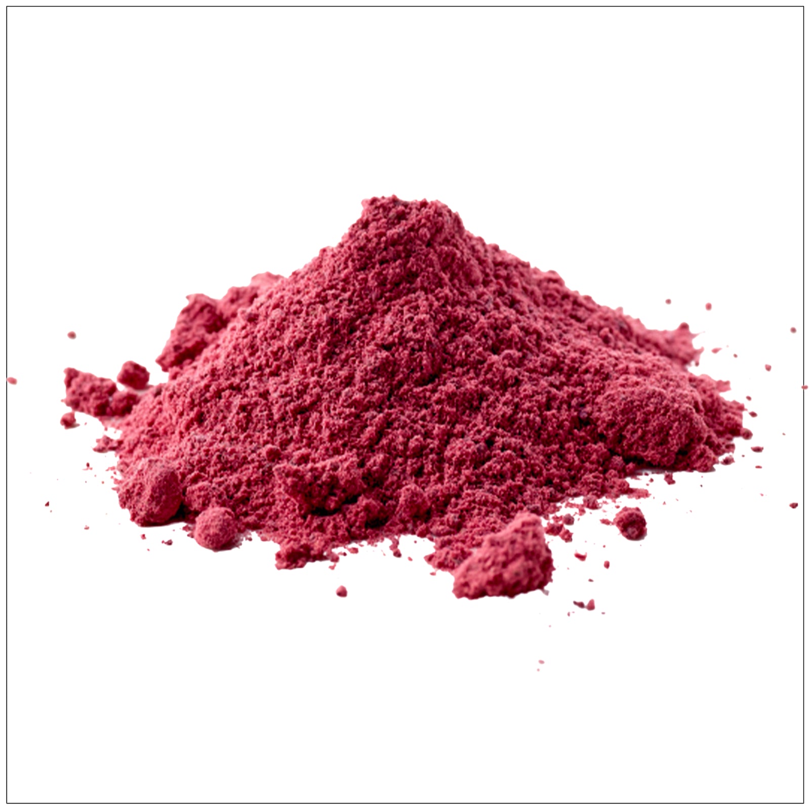Beet powder in a wooden spoon with fresh beet slices on a rustic table