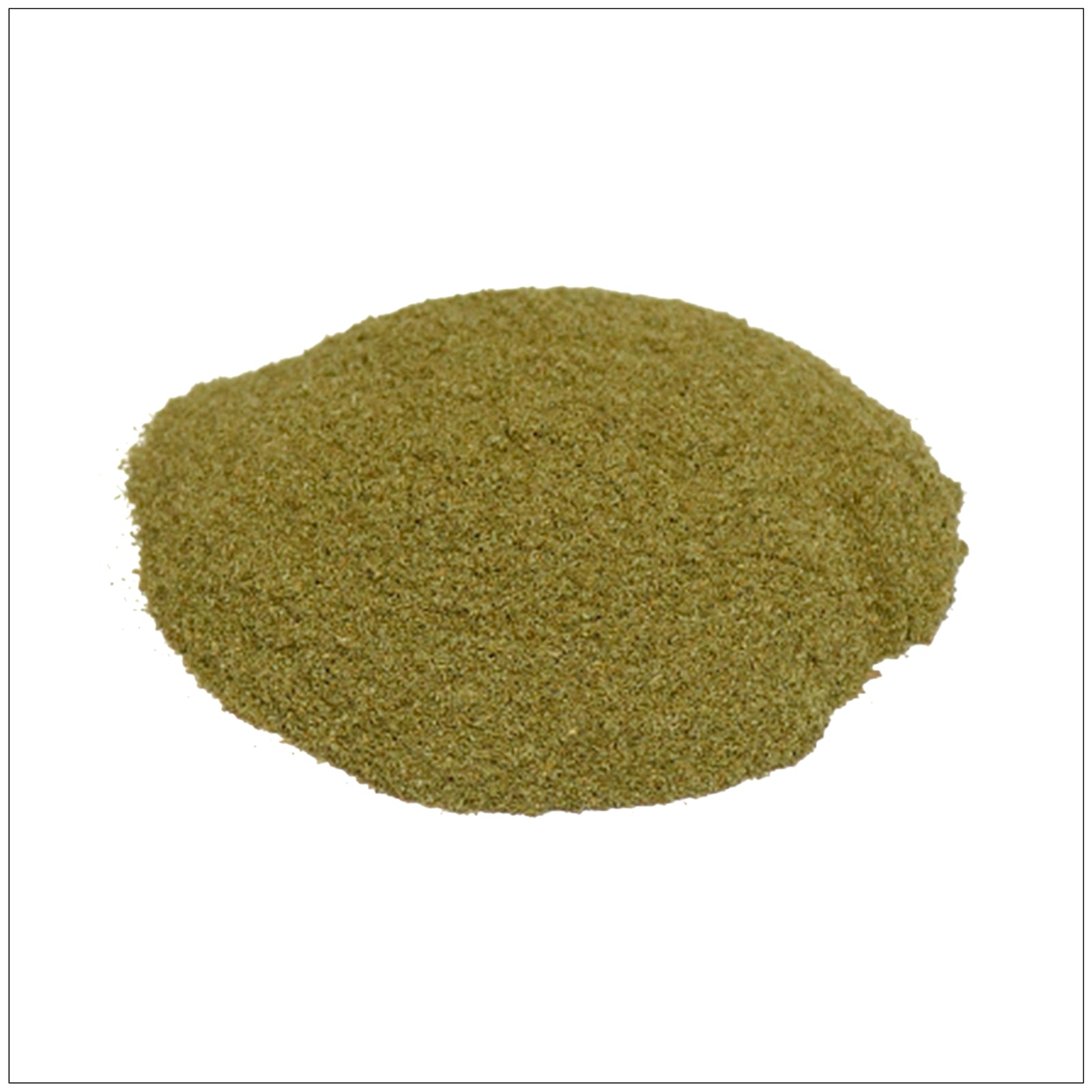 Finely ground bilberry leaf powder, rich in antioxidants and ideal for teas, tinctures, and herbal blends.