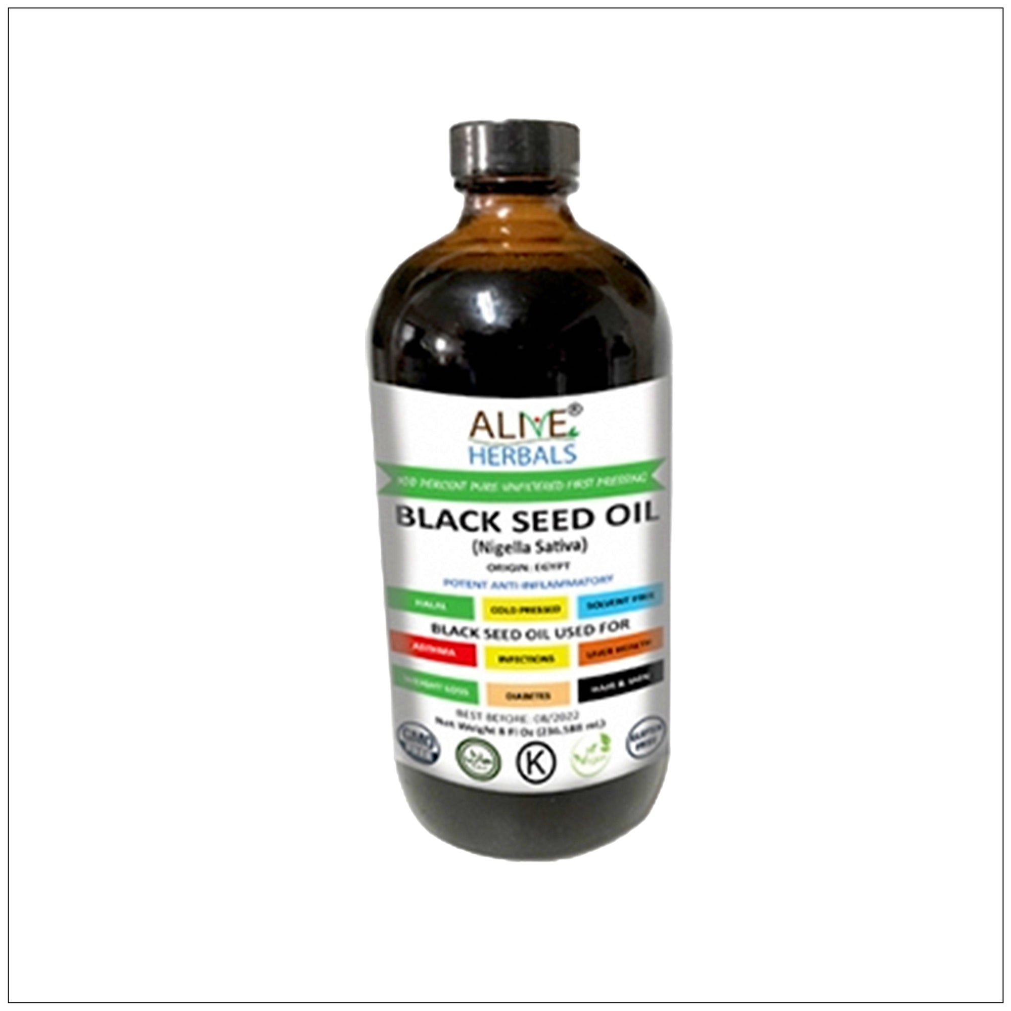 Pure Cold Pressed Black Seed Oil—Rich in Antioxidants & Nutrients