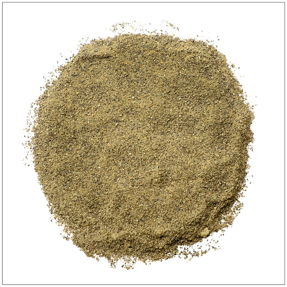 Natural Bladderwrack Powder in wooden bowl on table, used in supplements and herbal health products
