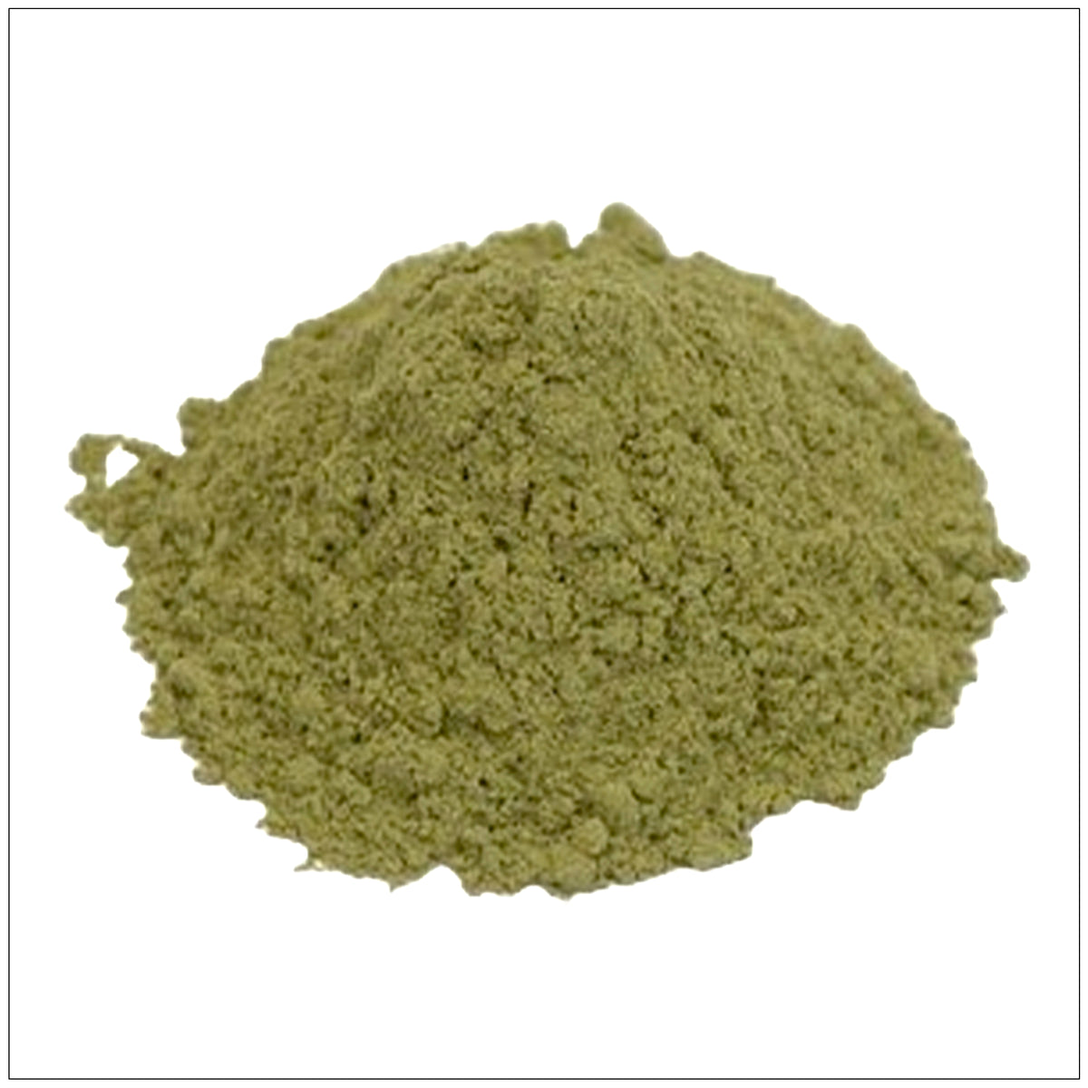 Catnip leaf powder in a wooden bowl with fresh catnip leaves on a rustic surface