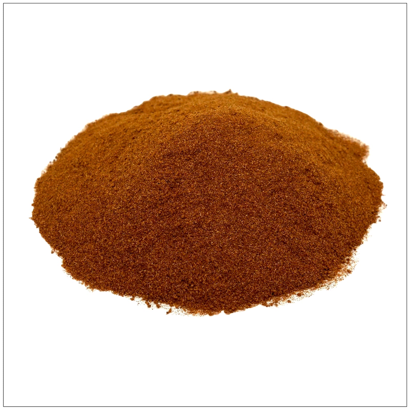 Catuaba Bark Powder in a wooden bowl on a rustic table, used in herbal supplements and wellness blends