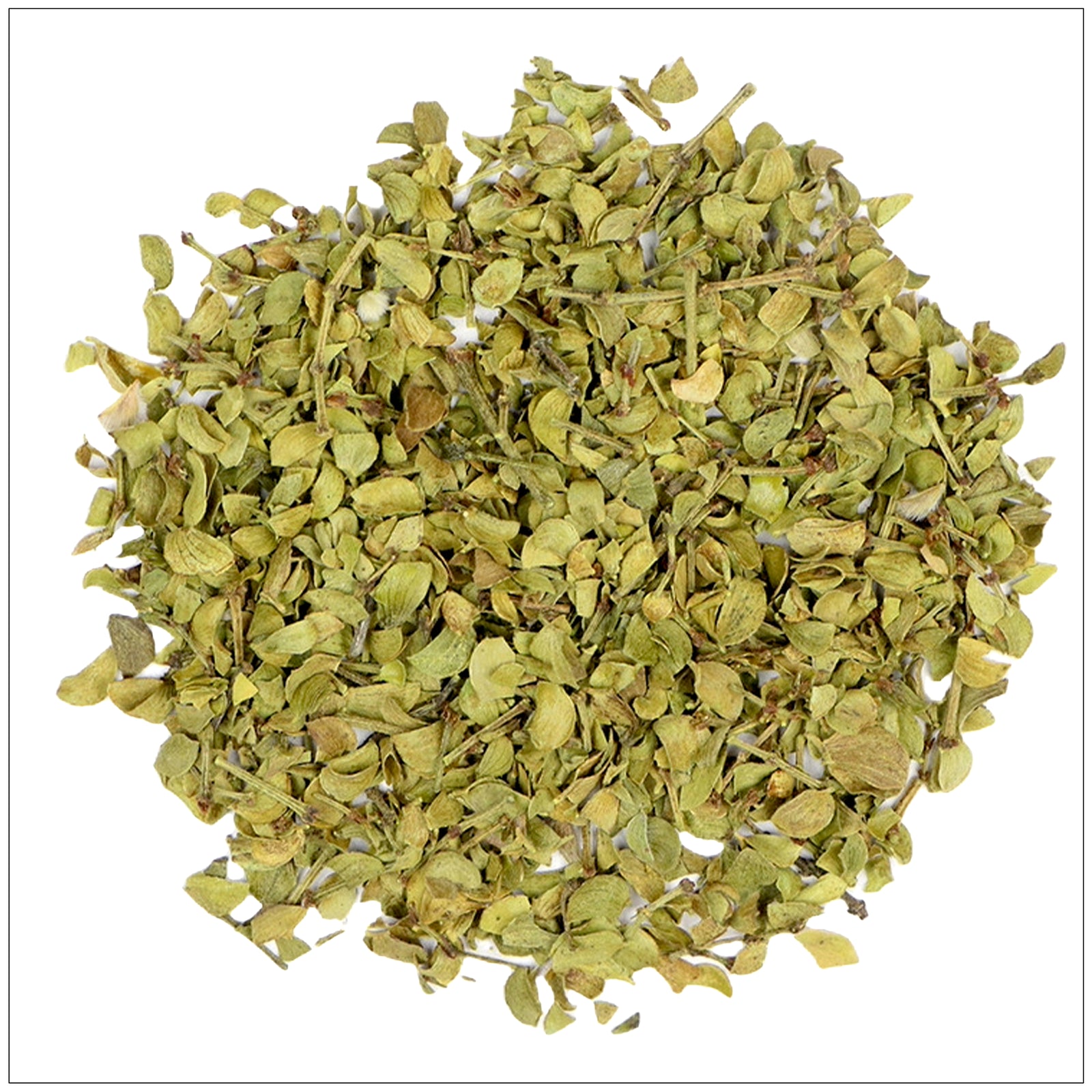 Dried Chaparral leaf with rich green color, known for herbal uses in teas and natural remedies.