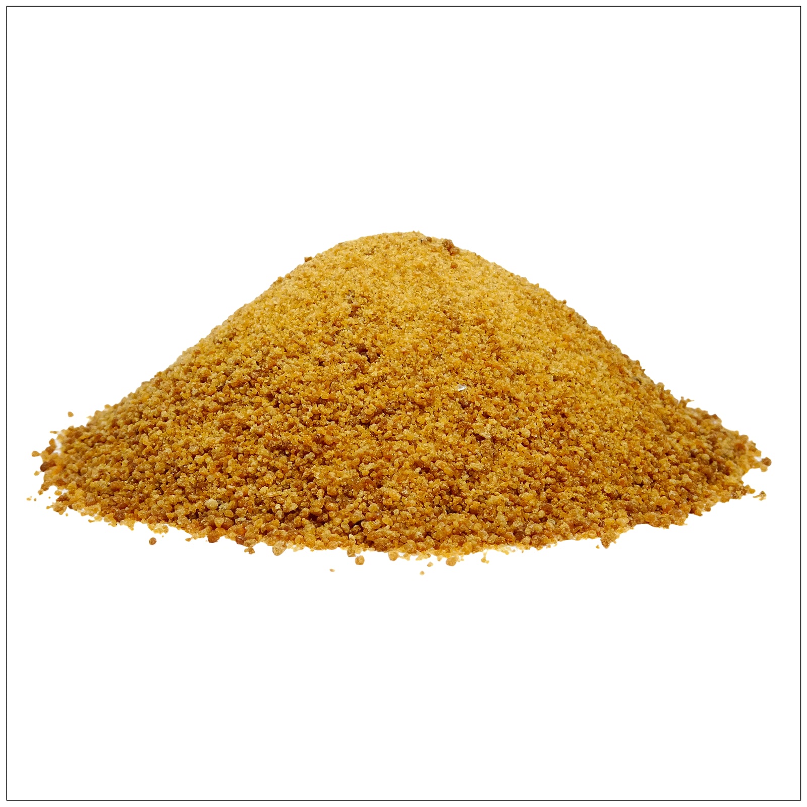 Coconut sugar granules in a wooden bowl, natural sweetener alternative for baking and beverages.