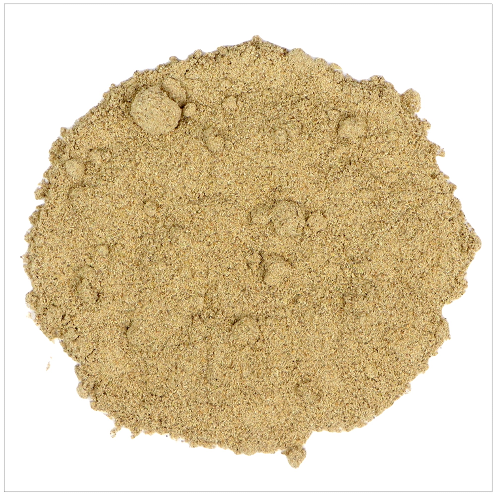 Cramp bark powder in a wooden spoon on a rustic table, used for menstrual and muscle cramp relief.