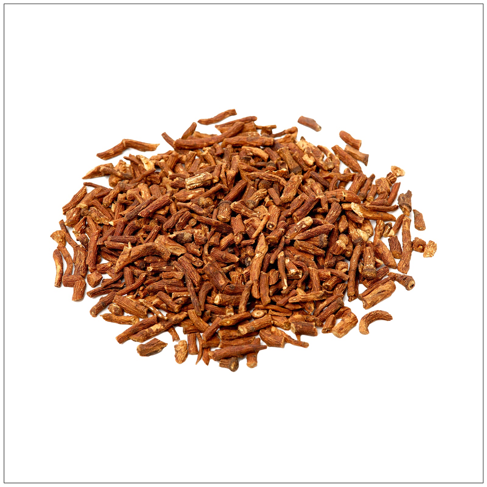 Dandelion root dried and sliced for herbal use, known for supporting liver health and digestion naturally.
