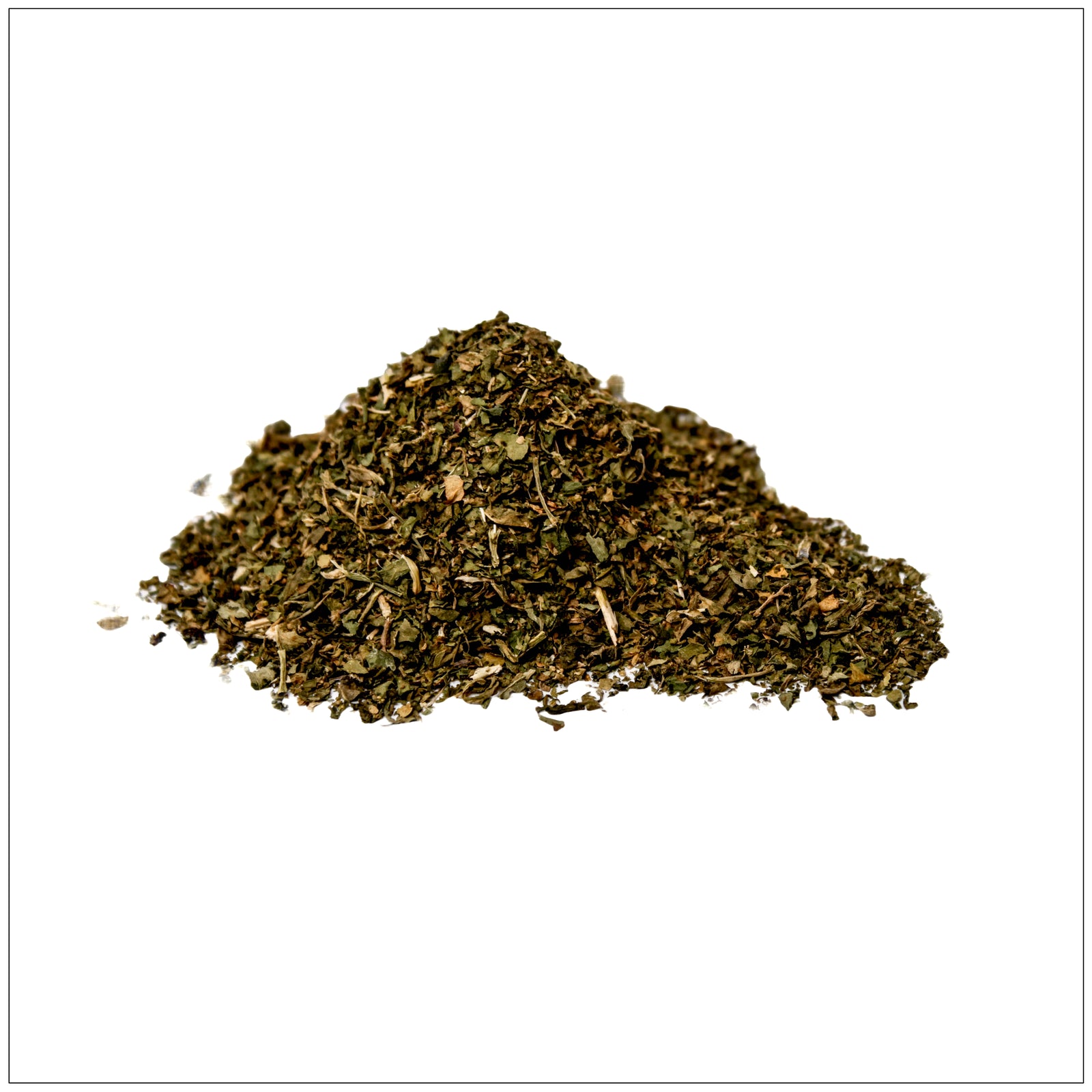 Fresh epazote herb leaves on a wooden table, commonly used in Mexican cooking for flavor and digestion.