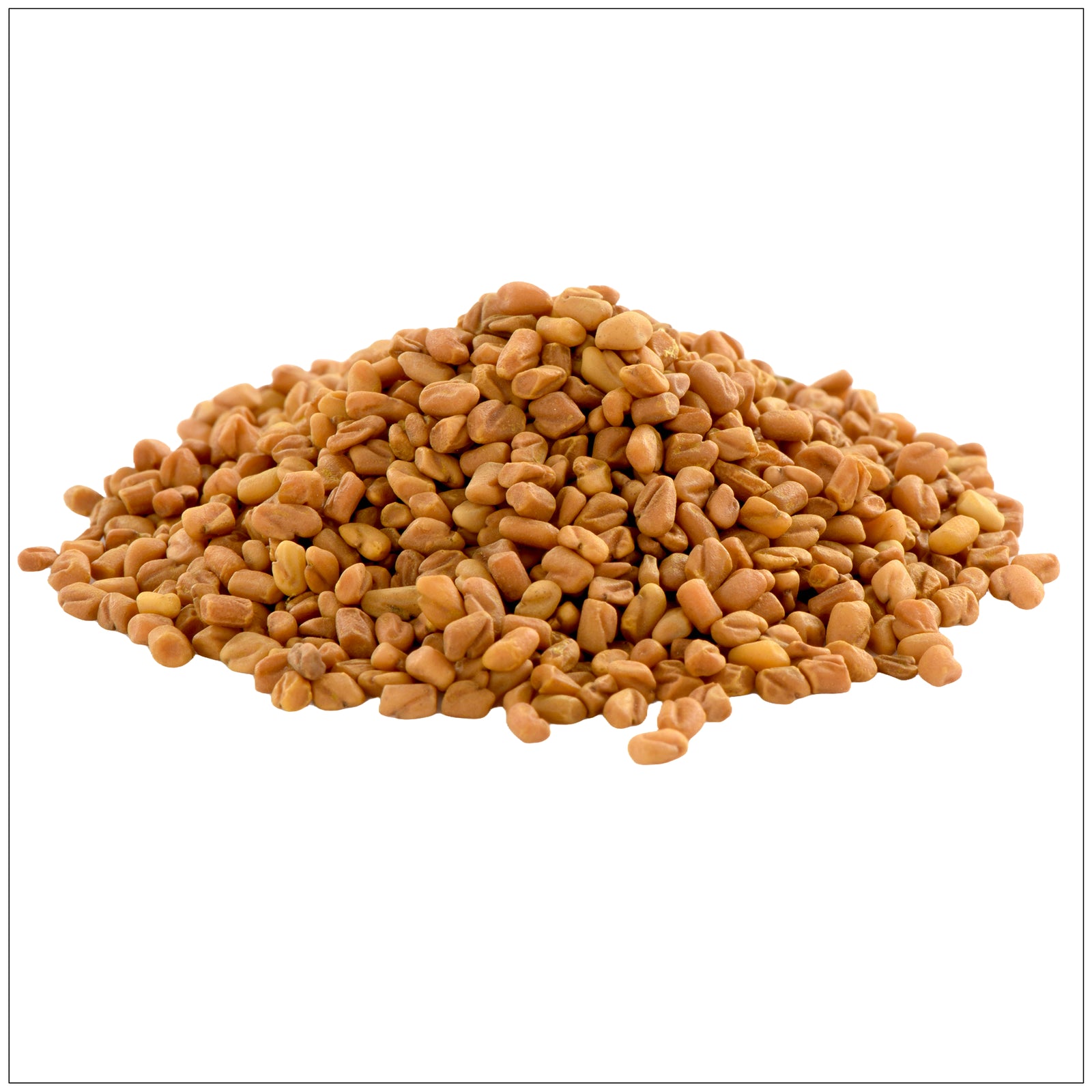 Fenugreek seeds in a wooden bowl, ideal for cooking, herbal remedies, or health supplements.