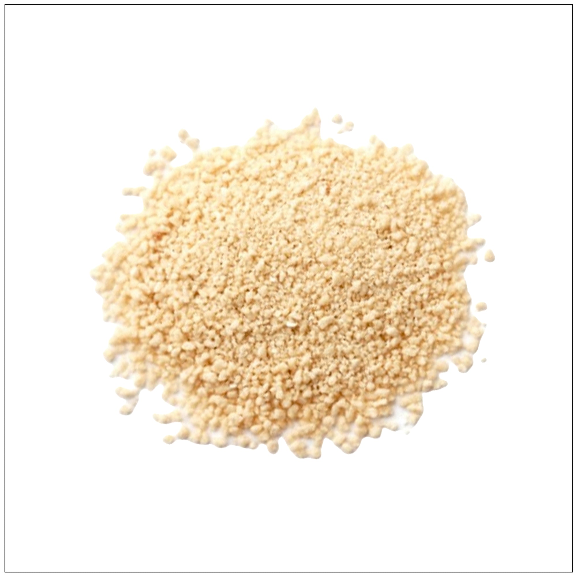 Golden honey granules in a bowl, perfect natural sweetener for baking, tea, or snacks.