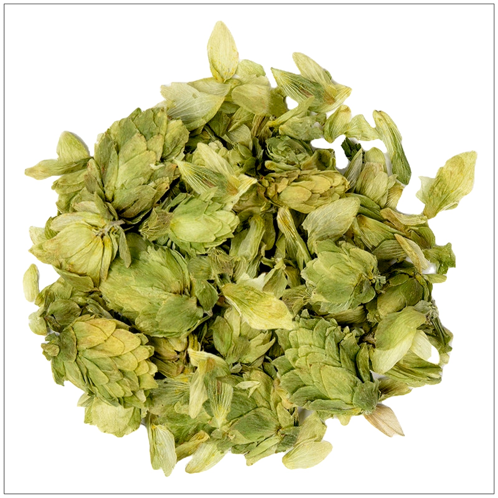 Dried hops flowers for brewing beer, adding aroma, flavor, and natural bitterness to craft brews.