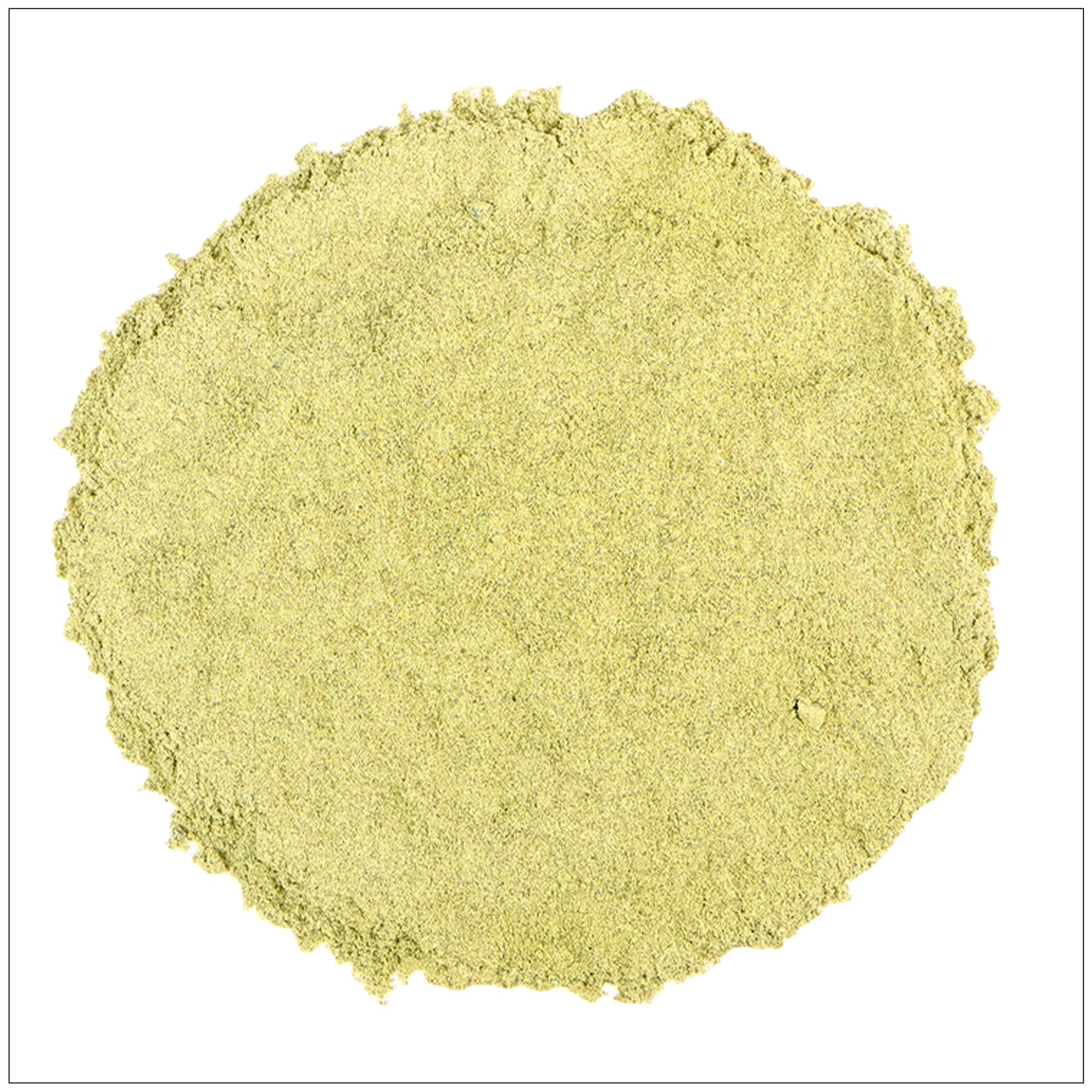 kelp powder in spoon on wooden table, natural iodine-rich superfood for thyroid and metabolism support.