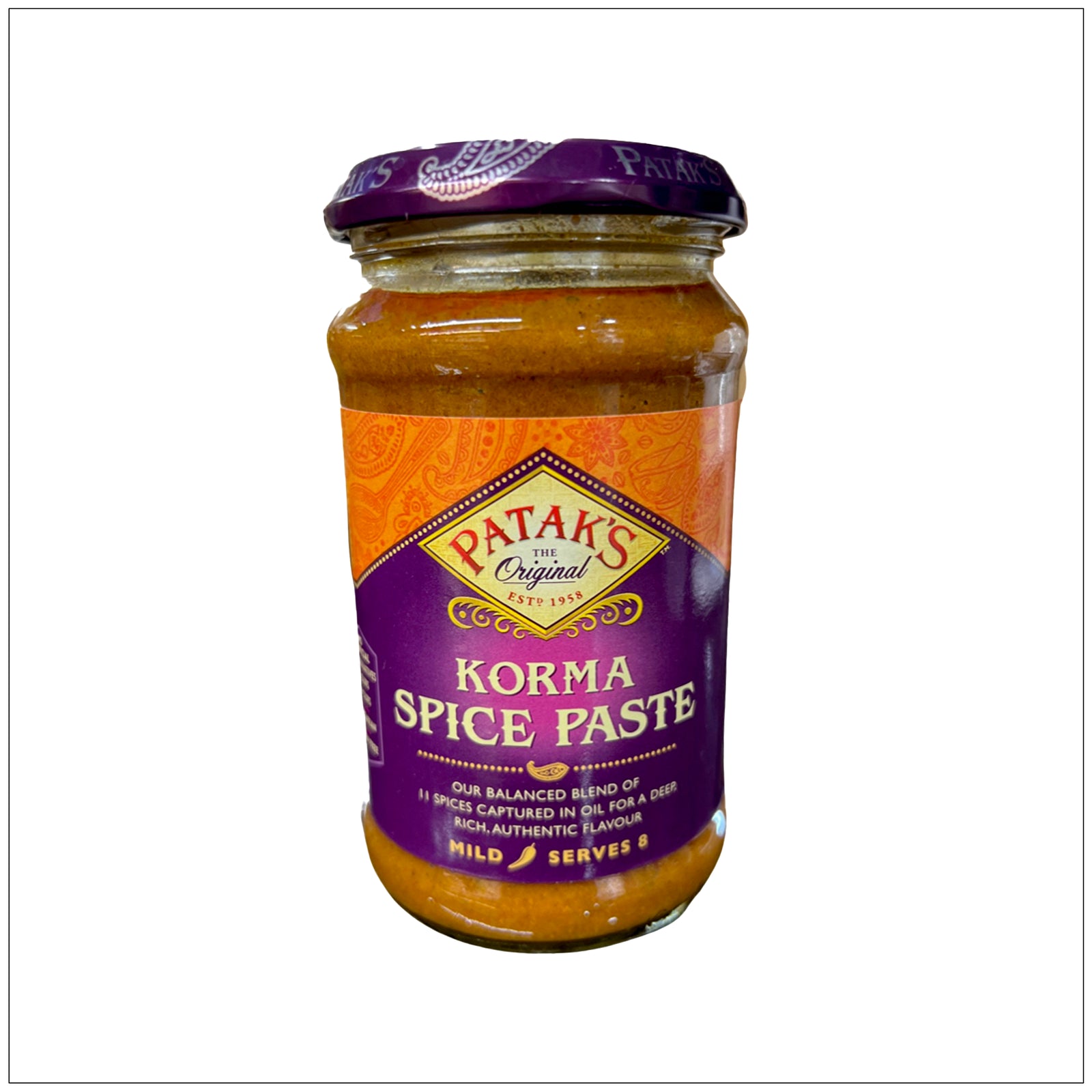 Creamy mild Korma spice paste made with aromatic herbs and spices, ideal for rich Indian-style curries.