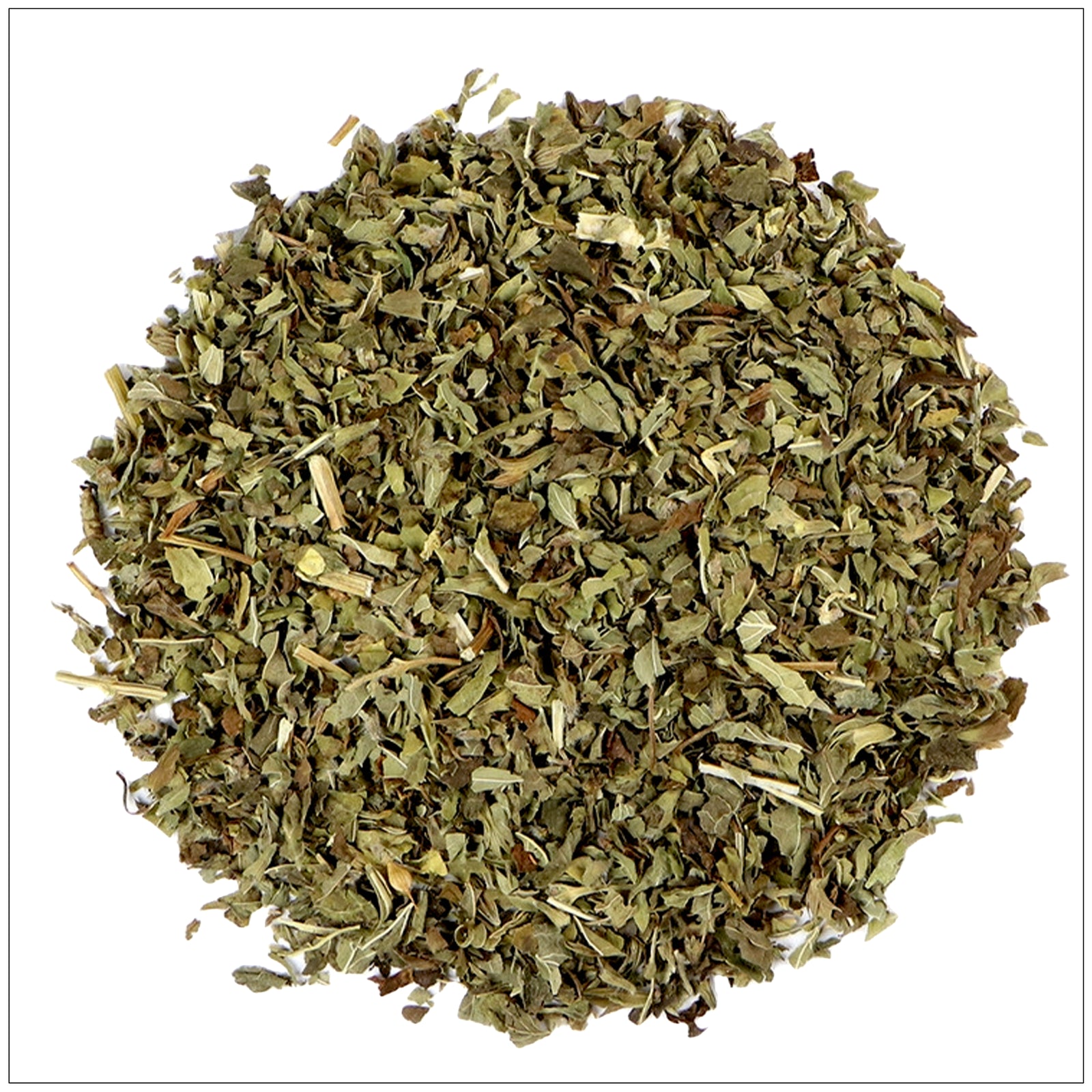 Fresh lemon balm leaves with vibrant green color, used for stress relief, sleep, and natural remedies.