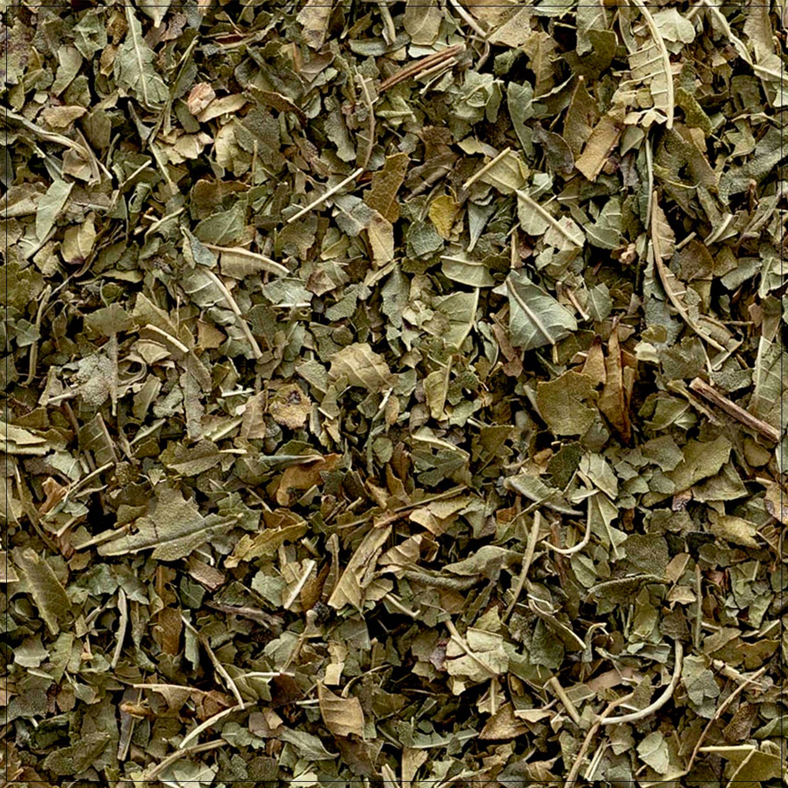 Dried lemon verbena leaves for tea, known for their fresh citrus aroma and calming herbal properties.
