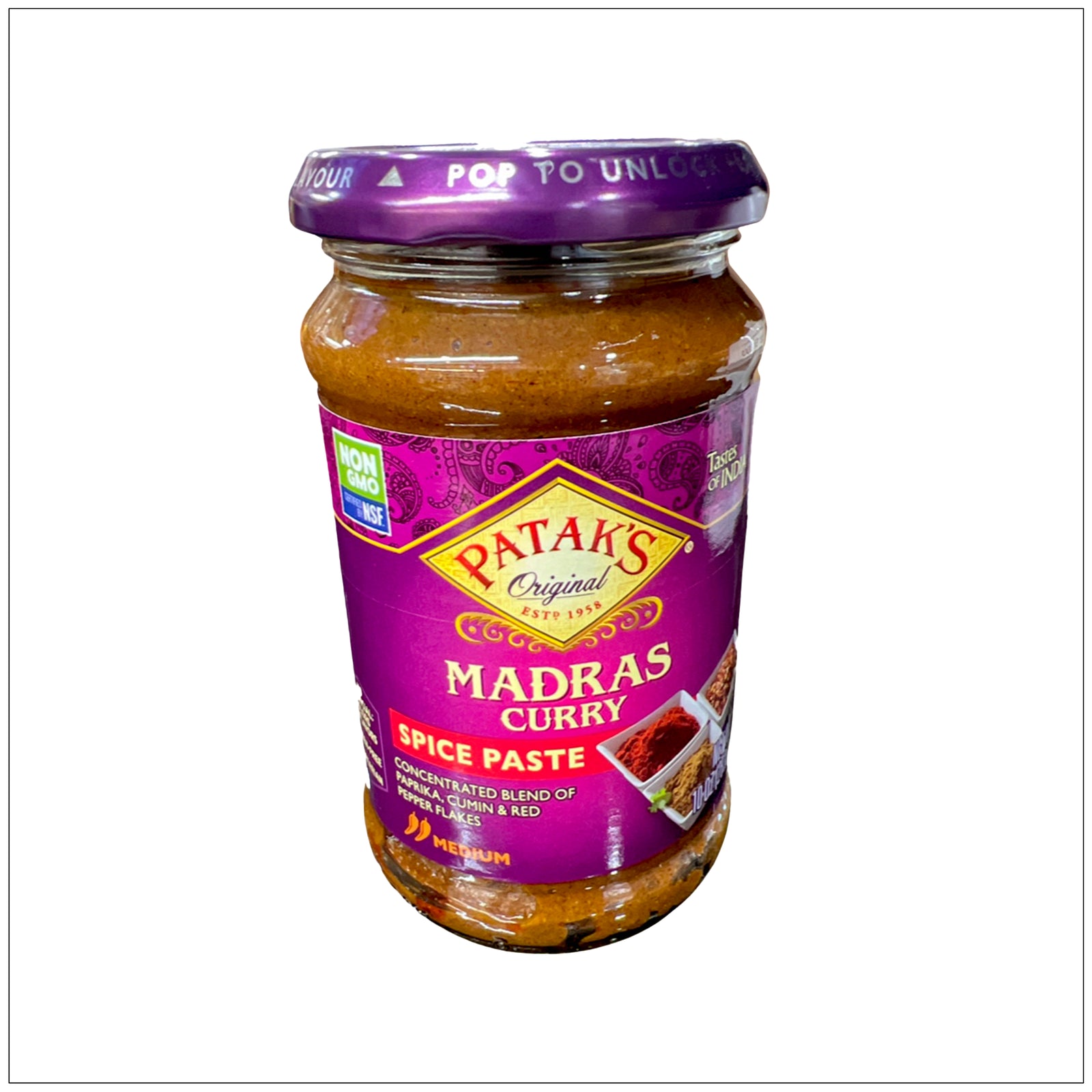 Bold and flavorful Madras Curry Medium spice blend, perfect for adding authentic Indian taste to any dish.