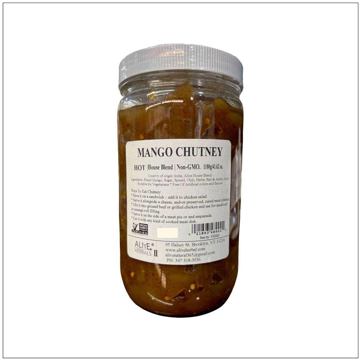 Spicy mango chutney with rich, tangy-sweet flavor and hot chili kick—perfect for meats, snacks, or curries - Alive Herbals