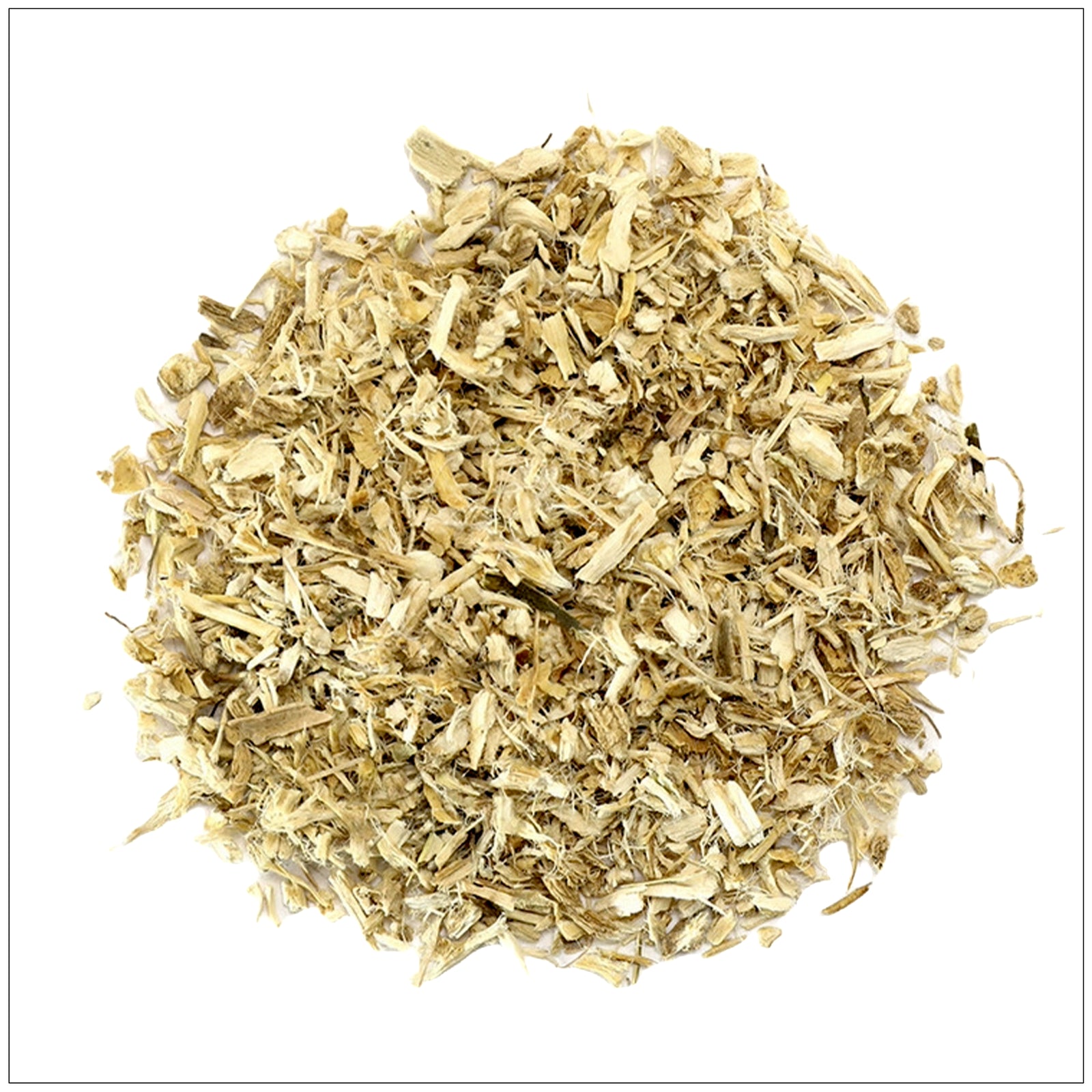 Dried marshmallow root herb used for soothing digestion and supporting respiratory health naturally.