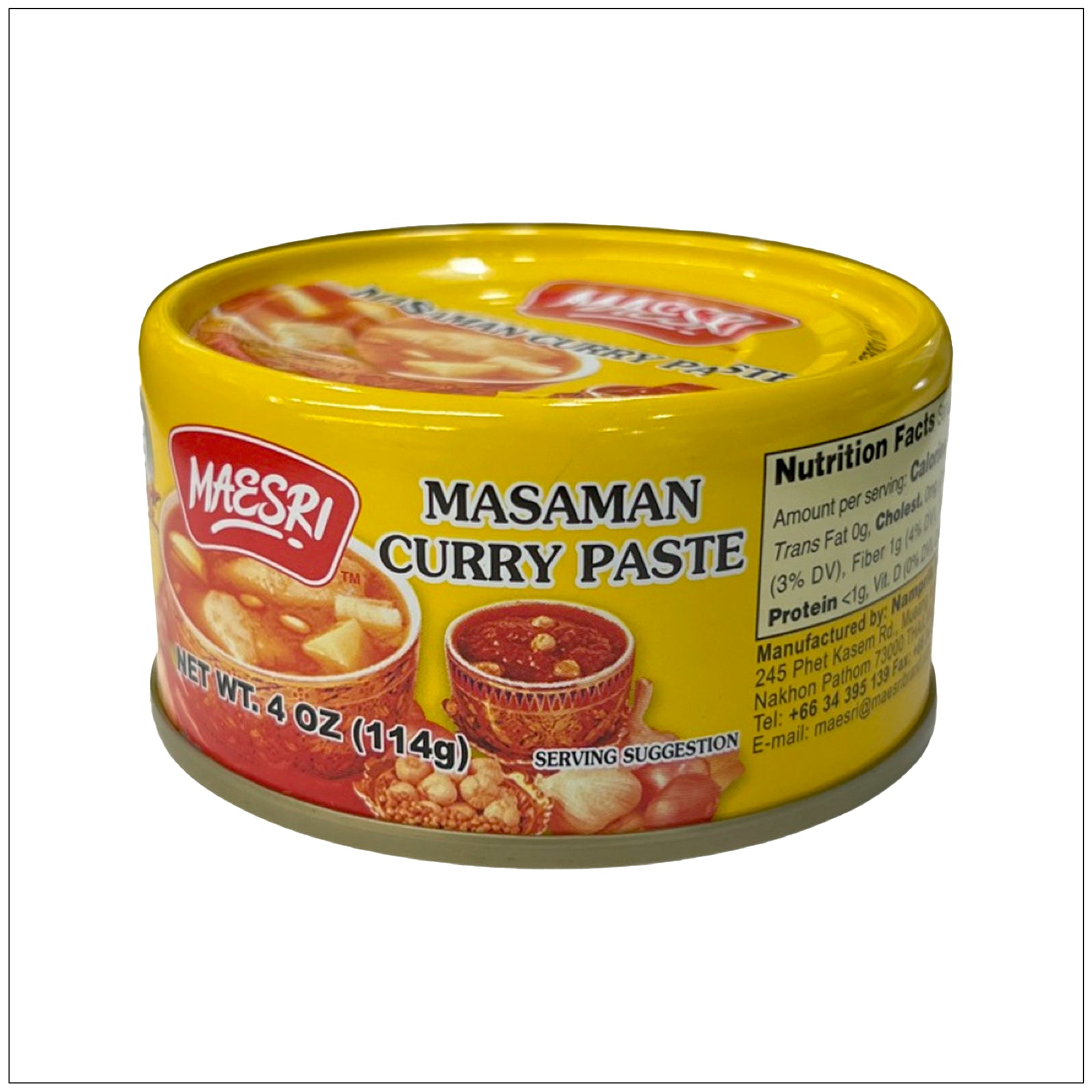 Authentic Thai Masaman Curry Paste in a jar, perfect for rich, flavorful dishes and traditional Thai recipes.